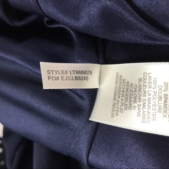 Eliza J Fit and Flare Mesh Inset Dress in Navy Size 10 - Picture 9 of 9